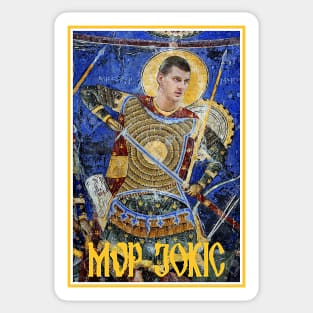 MVP Nikola Jokic As Holy Warrior on 14th century Serbian Orthodox Fresco Sticker